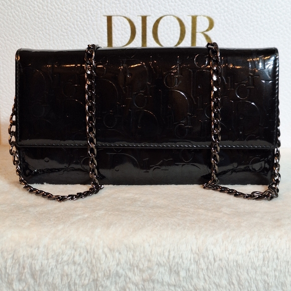 Dior Handbags - Dior Patent Leather Flap Wallet